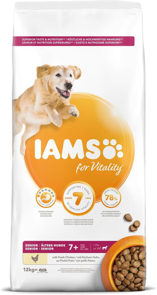 Granule pro psy Iams Senior Large Chicken, 12kg