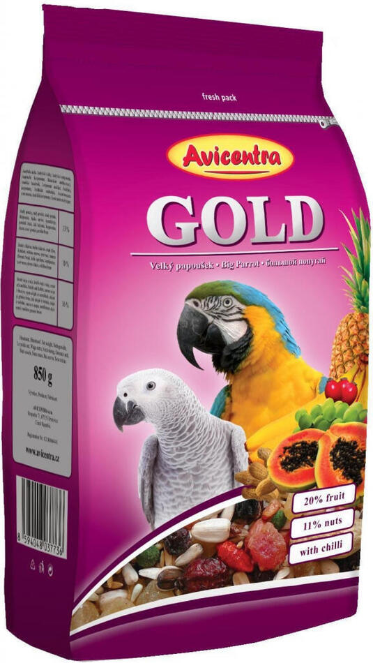 Avicentra Velký papoušek Gold 850g