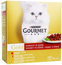 Krmivo pro kočky Purina Gourmet Gold, 8x85g