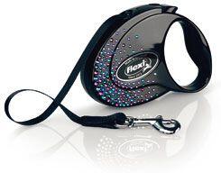 Vodítko FLEXI GLAM Splash Mystic S pás 3m/12kg černá