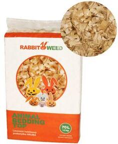 Dřevěná podestýlka Rabbit Weed TOP hrubá 70l, 1,5kg
