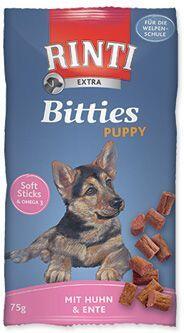 Rinti Dog Extra Bits Puppy pochoutka kuře+kachna 75g