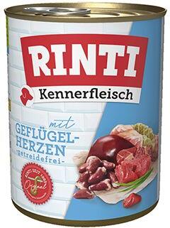 Rinti Dog Kennerfleisch konzerva drůbeží srdíčka 800g