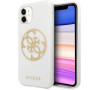 Guess 4G Glitter Circle kryt iPhone 11 bílý