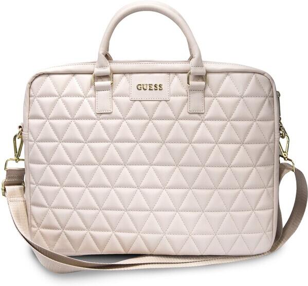 Guess Quilted brašna pro 15" notebook růžová
