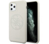 Guess 4G silikonový kryt iPhone 11 Pro Max bílý