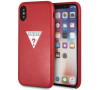 Guess PU Leather Case Triangle iPhone XS Max červené