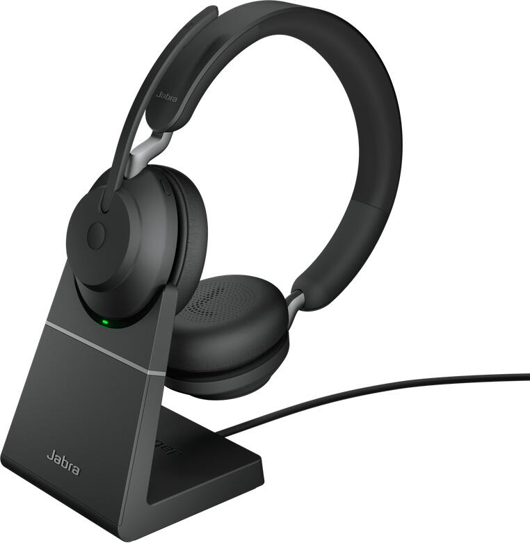 Jabra Evolve2 65 / Stereo / USB-C / BT / Bezdrát / MS / Stand / Černá (26599-999-889)
