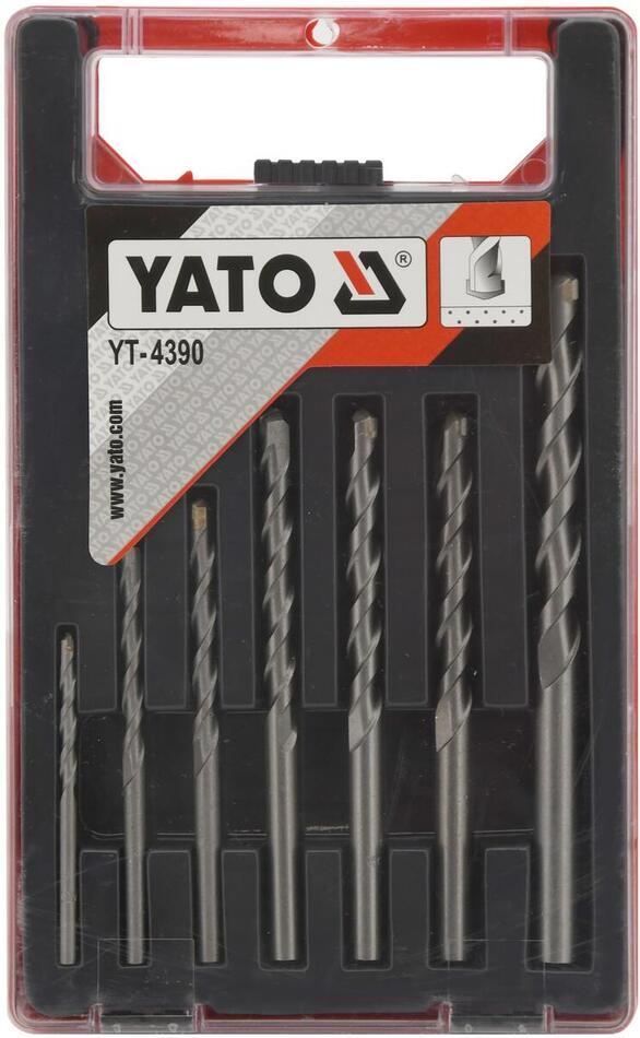 Sada vrtáků na beton 7 ks - YT-4390 Yato
