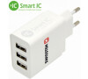 SWISSTEN síťový adaptér SMART IC 3x USB 3,4A bílý