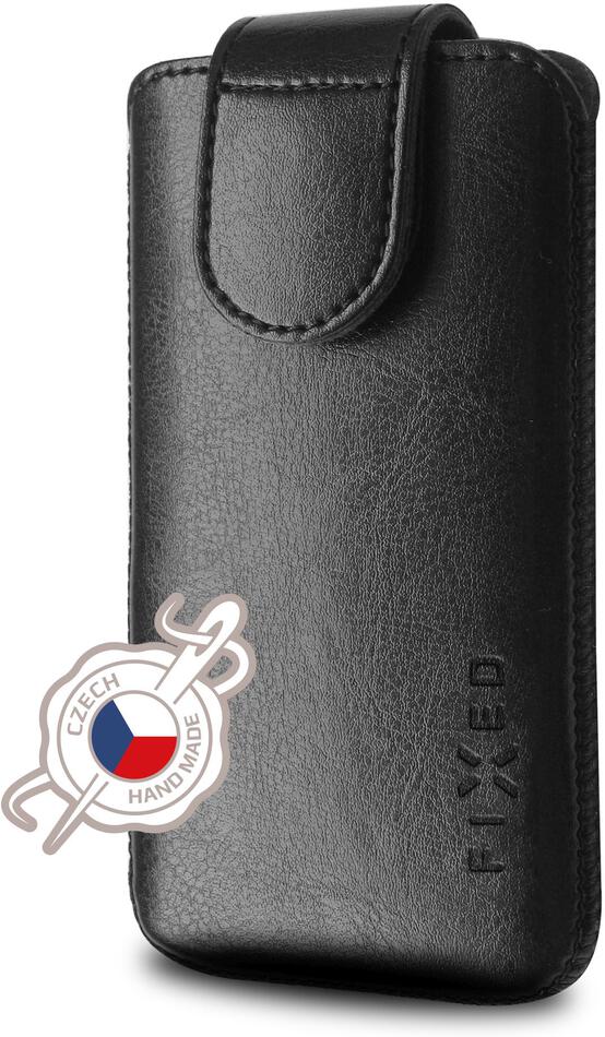 Pouzdro FIXED Sarif se zavíráním, PU kůže, velikost 4XL+, černé