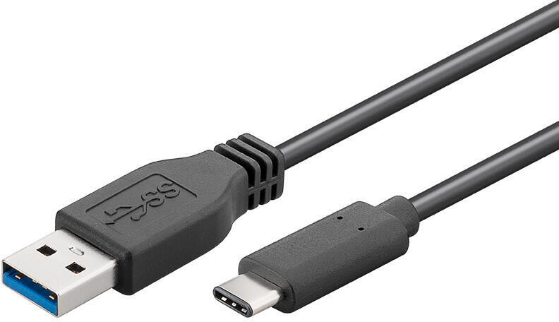 PremiumCord kabel USB-C 3.1male - USB 3.0 A male 3 m černý