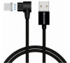 MAGNETICKÝ TEXTILNÍ DATOVÝ KABEL SWISSTEN ARCADE USB / USB-C 1,2 M ČERNÝ