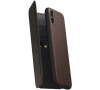 Nomad Folio Leather Tri-Fold pouzdro Apple iPhone XS Max hnědé
