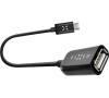 OTG datový kabel FIXED s konektory micro USB/USB (F), USB 2.0, 20 cm, černý