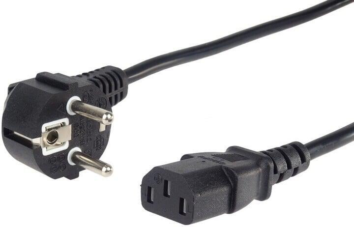 PremiumCord kabel síťový 230V k počítači 1m