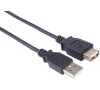 PremiumCord USB 2.0 prodlužovací kabel 0,5m černý