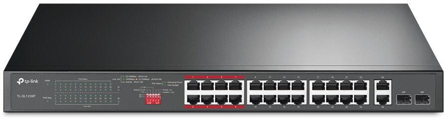 TP-Link TL-SL1226P 24xFE POE+ 250W 2xGb 2xSFP CCTV switch