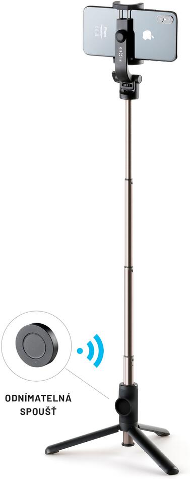 Selfie tripod s dálkovou spouští FIXED Snap, černý