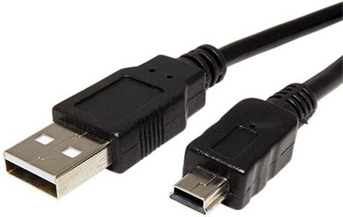 Kabel goobay USB 2.0 - miniUSB 5pin B M/M - alternativa Nikon UC-E4, UC-E5, Olympus CB-USB4 a další 1,5m, černý