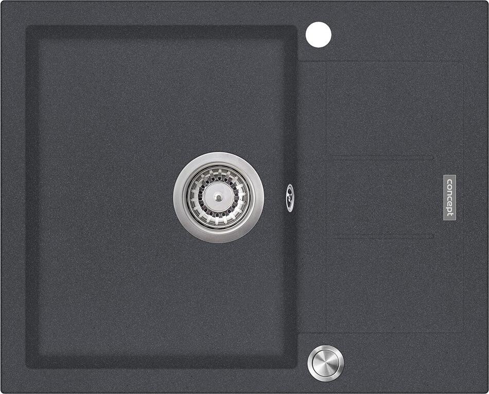 Dřez Concept DG05C45dg Cubis granitový tmavě šedý