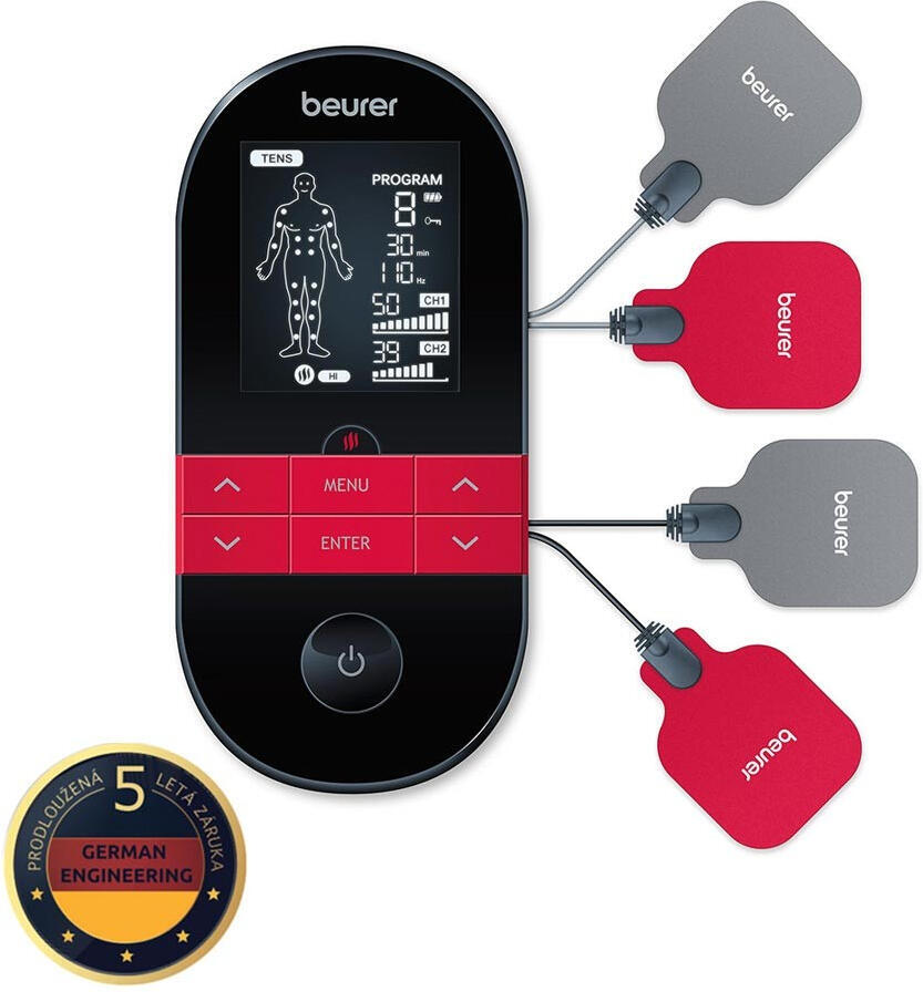 Elektrostimulátor TENS/EMS BEURER EM59 nabíjení přes USB