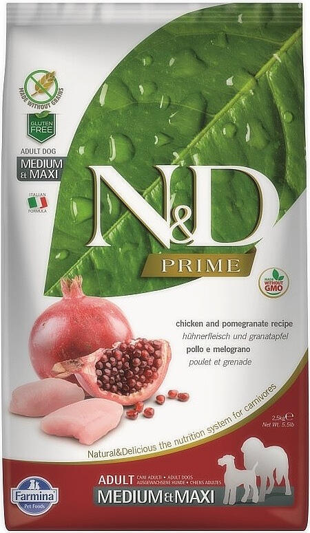 N&D PRIME DOG Puppy M/L Chicken & Pomegranate 2,5kg