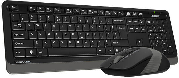 A4tech FG1010 Grey FSTYLER set bezdr. klávesnice + myši, voděodolné provedení, šedá barva