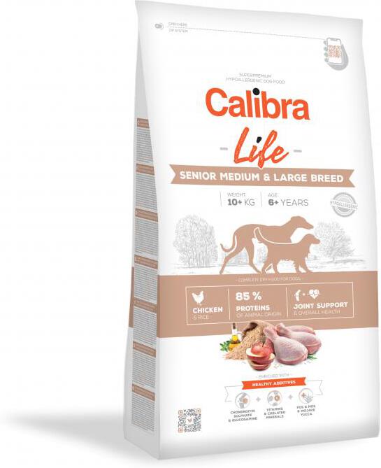 Granule pro psy Calibra Life Senior Medium&Large Chicken, 12kg