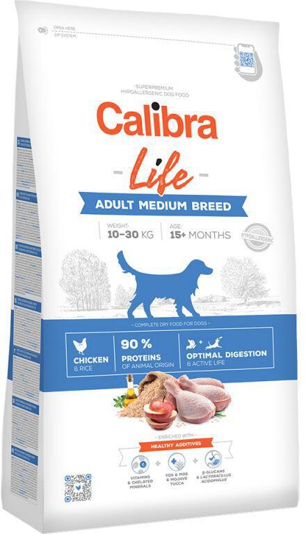Granule pro psy Calibra Life Adult Medium Breed Chicken, 12kg