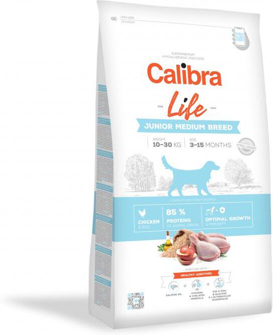 Granule pro psy Calibra Life Junior Medium Breed Chicken, 2,5kg