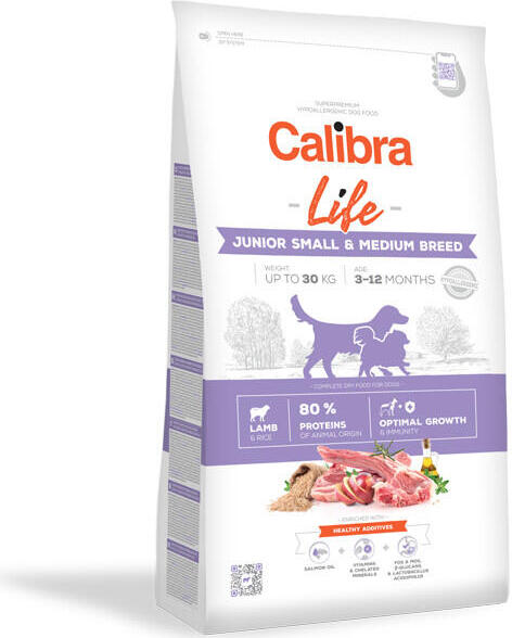 Granule pro psy Calibra Life Junior Small&Medium Breed Lamb, 12kg