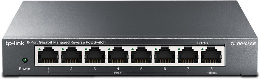 TP-Link TL-RP108GE easy smart switch, 7xGb passive POE-in, 1xGb pas.POE-out