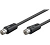 Kabel anténní 75 Ohm, IEC, M-F, 10m