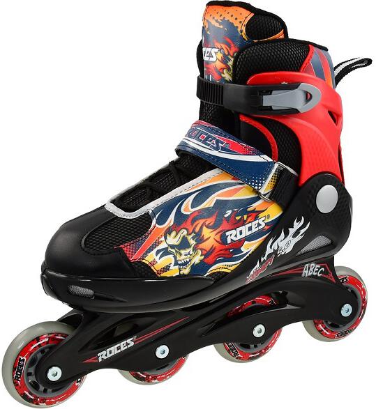 Kolečkové brusle ROCES COMPY 5.0 Boy, černo - červené, vel. L (38-41)