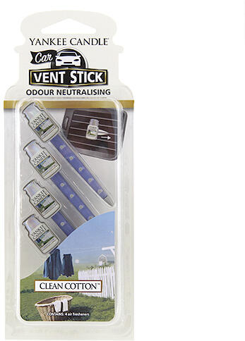 Yankee Candle Car Vent Sticks Clean Cotton vonné kolíčky 4 ks