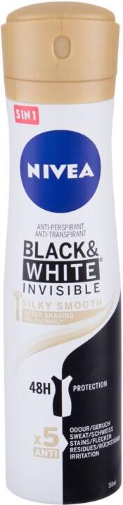 Antiperspirant Nivea Black & White Invisible Silky Smooth, 150 ml (48h)