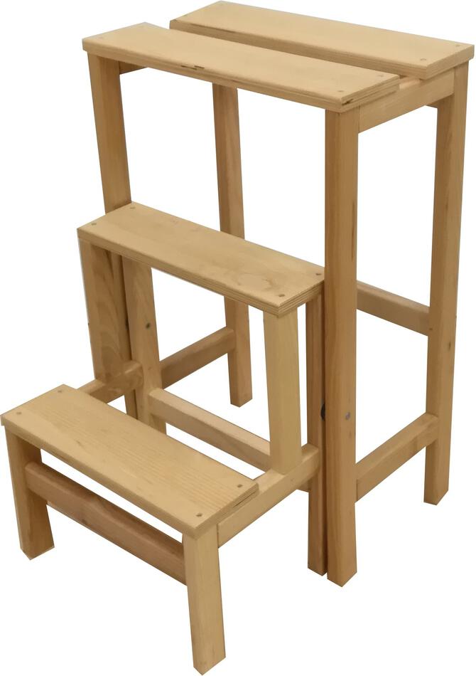 Dřevěné dekorativní schůdky Compactor, 37 x 23 x 60 cm