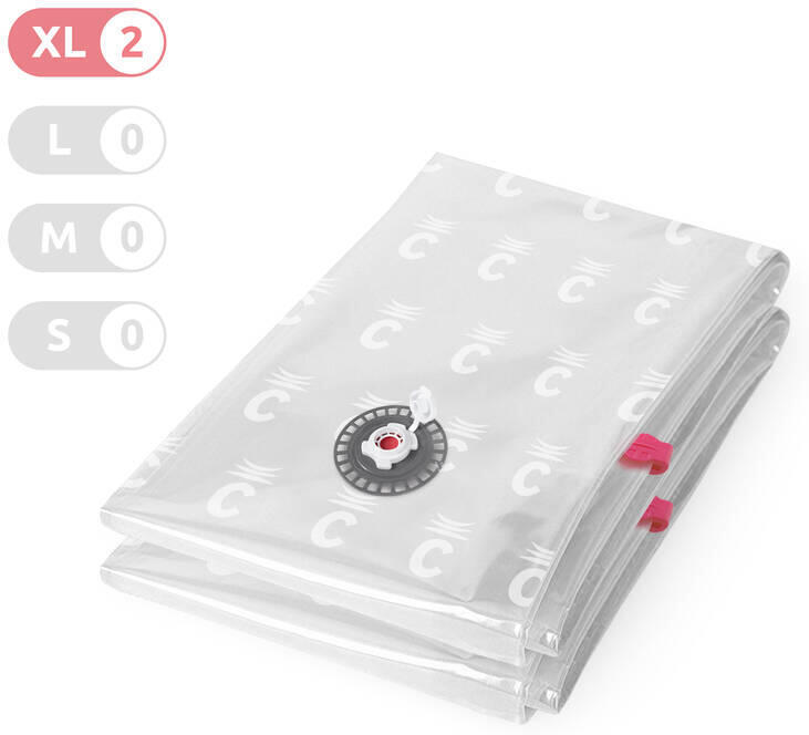 Sada 2ks vakuových úložných sáčků Compactor Bag Aspispace XL 140 litrů, 80 x 130 cm