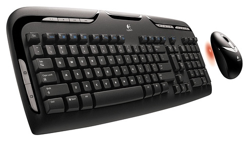 Klávesnice a myš Logitech Desktop EX110 CZ, USB+PS/2, retail