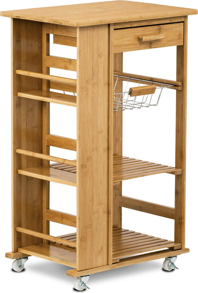 Regál, bambus, přírodní, DR-046 Autronic