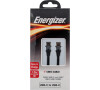 Datový kabel Energizer USB-C na USB-C 1,2m 2,4A silikonový černý
