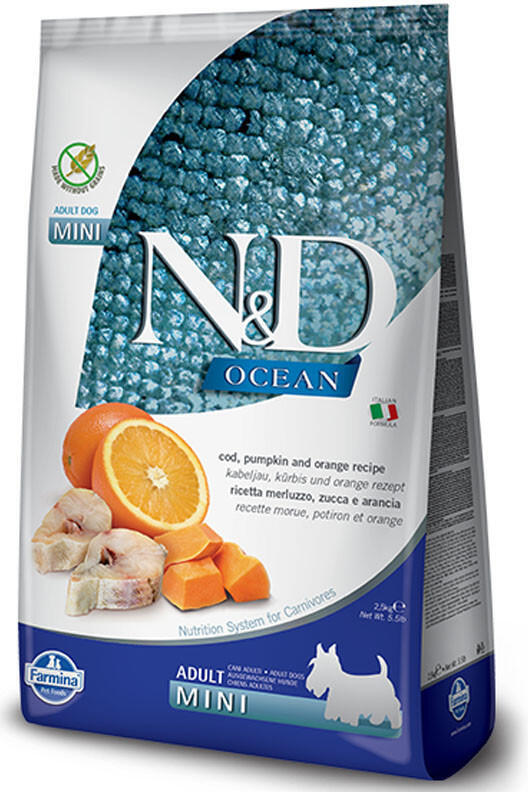 N&D OCEAN DOG Adult Mini Codfish&Pumpkin&Orange 7kg