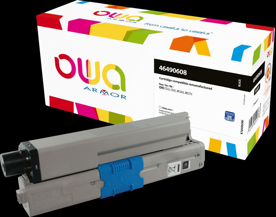 OWA ARMOR toner kompatibilní s OKI 46490608, 7000st, černá/black (K18495OW)
