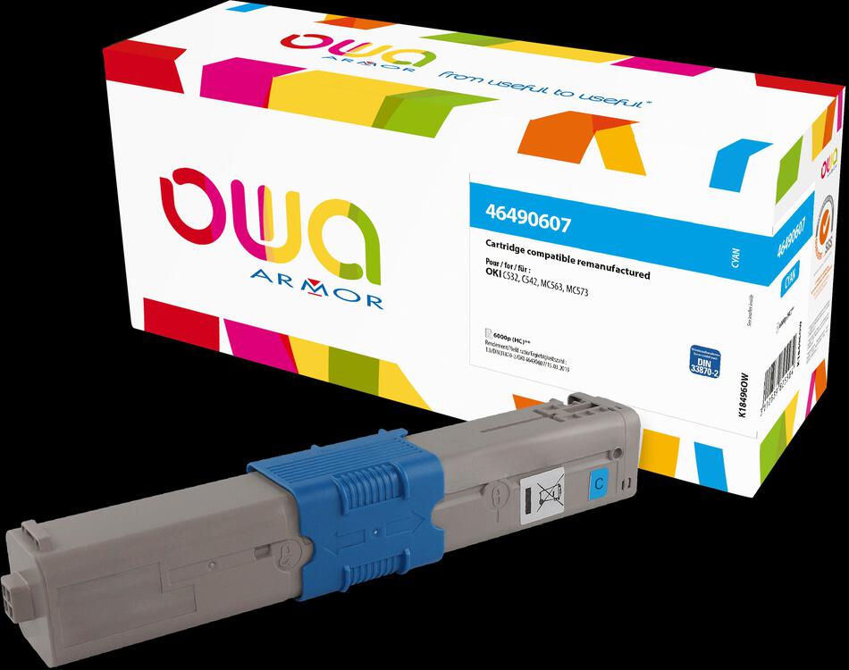 OWA ARMOR toner kompatibilní s OKI 46490607, 6000st, modrá/cyan (K18496OW)