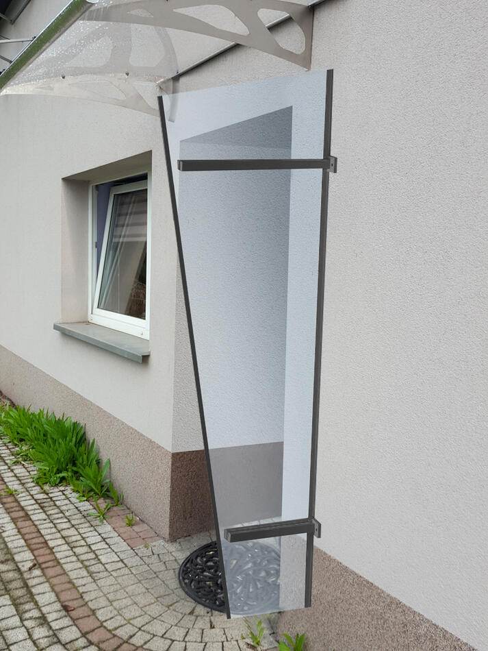 Boční stěna LANITPLAST UNI antracit / PLEXI LG2185