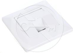 Solarix zásuvka modulární pro 1 keystone pod omítku bílá SX9-1-0-WH
