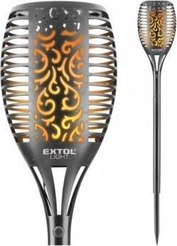 Pochodeň LED s plamenem, 79cm, solární nabíjení, 35lm EXTOL-LIGHT