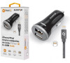 Nabíječka ALIGATOR CHS0007 do auta 3.4A, 2xUSB, smart IC, černá, USB kabel pro iPhone/iPad
