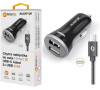 Nabíječka ALIGATOR CHS0008 do auta 3.4A, 2xUSB, smart IC, černá, USB-C kabel